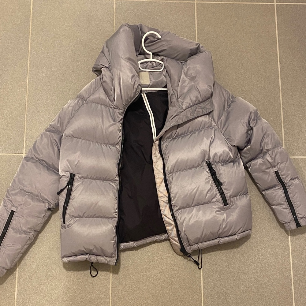 Soia & Kyo Women's Silver Puffer Jacket